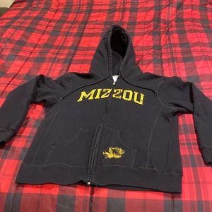 Women’s Mizzou zip up hooded sweatshirt